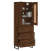 vidaXL Skříň highboard hnědý dub 69,5 x 34 x 180 cm kompozitní dřevo