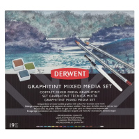 Derwent, 2305949, Graphitint Mixed Media, sada barevných grafitových tužek a akvarelů se štětcem