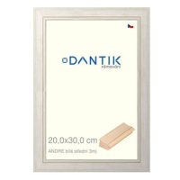 DANTIK rámeček 20 × 30, ANDRE Bílý střední sklo čiré