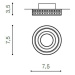 Stropní zápustné bodové svítidlo AZzardo Eva Round chrome AZ1458 MR16/GU10 1x50W IP20 7,5cm chro