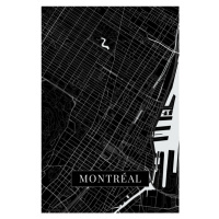 Mapa Montreal black, 26.7x40 cm