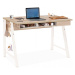 Malý studentský psací stůl veronica - dub světlý/bílá