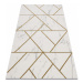 Koberec EMERALD exkluzivní 1012 glamour, styl geometrický, marmur šedý/zlatý