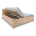 Vysoká dřevěná buková postel s úložným prostorem IVANA, rošty v ceně