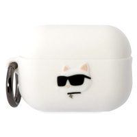 Karl Lagerfeld 3D Logo NFT Choupette Head Silikonové Pouzdro pro Airpods Pro 2 White