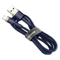 BASEUS kabel Cafule USB-A - Lightning, nabíjecí, datový, 2.4A, 1m, zlatá/modrá - CALKLF-BV3
