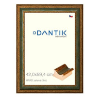 DANTIK rámeček 42 × 59,4, HRAD zelený plexi čiré