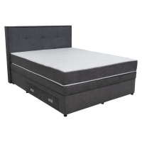 Hom`in POSTEL BOXSPRING cm, dřevo, textil, kompozitní dřevo, tmavě šedá