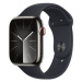 Apple Watch Series 9 45mm Cellular Grafitově šedý nerez s temně inkoustovým řemínkem - M/L