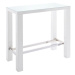 Barový stolek Jordy 120x107x60 cm (bílá, stříbrná)