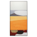 KARE Design Zarámovaný obraz Abstract Shapes - oranžový, 73x143cm