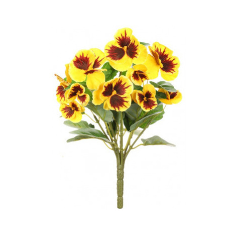 Umělá květina Maceška 30 cm, žlutá Asko