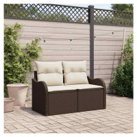 vidaXL Zahradní sofa Hnědá 121 x 62 x 69 cm polyratan
