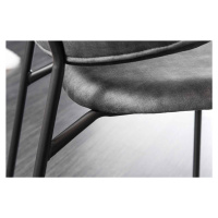 LuxD Designová jídelní židle Takuya šedý samet
