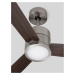 NOVA LUCE stropní ventilátor AXEL nerez hliník a listy z teakového dřeva a ořechu 9952345