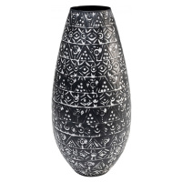 KARE Design Černá kovová váza Sketch 41cm
