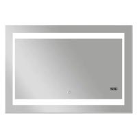 Zrcadlo s LED osvětlením DSK Silver Futura / 100 x 70 cm / dotykový spínač / neutrální bílá Vari