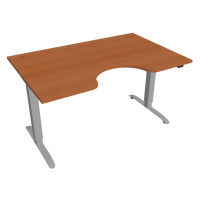 Office Pro psací stůl Hobis Motion MS ERGO 2 Šířka: 140 cm, Barva desky: třešeň, Barva kovu: šed