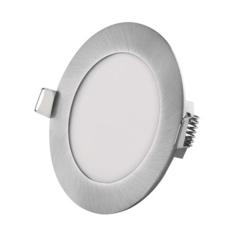 LED podhledové svítidlo NEXXO stříbrné, 12 cm, 7 W, teplá/neutrální bílá EMOS
