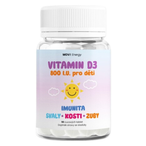 MOVit vitamin D3 800 IU pro děti tbl.90