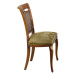 Estila Luxusní rustikální jídelní židle Pasiones s ratanovou opěrkou a čalouněnou sedací částí s
