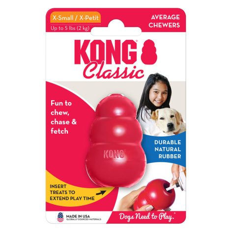 Hračka KONG Classic guma červená - výhodná sada: 2 x velikost XS