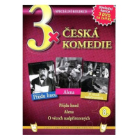 3x Česká komedie 8: Přijdu hned, Alena, O věcech nadpřirozených /papírové pošetky/ (3DVD) - DVD