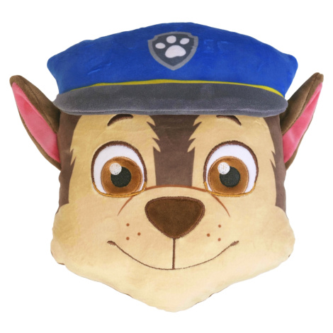 Paw Patrol Polštář Tlapková patrola, 27 cm (Chase)