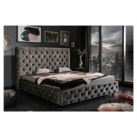 LuxD 27696 Designová postel Laney 180 x 200 cm olivově šedý samet