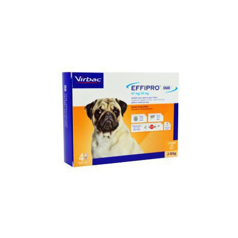 Effipro DUO Dog S (2-10kg) 67/20 mg, 4x0,67ml Virbac