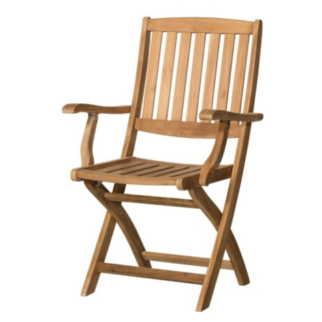 Skládací židle s područkami CAMBRIDGE 2 teakové dřevo