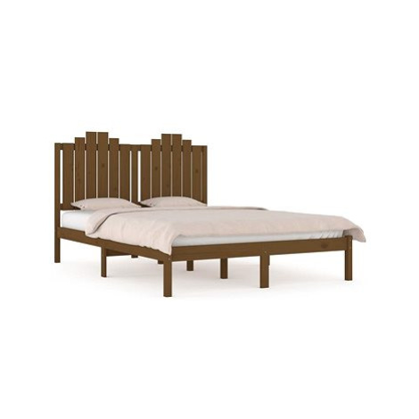 Rám postele medově hnědý masivní borovice 120 × 200 cm, 3103776 SHUMEE