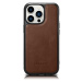 iCarer kožené pouzdro na iPhone 14 PRO MAX 6.7" Oil wax real leather back cover Brown