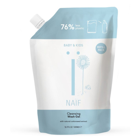 NAIF Čisticí a mycí gel pro děti a miminka náhradní náplň 500 ml