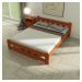 Maxi Zvýšená postel z masivu Nikola 120 x 200 cm - barva Olše