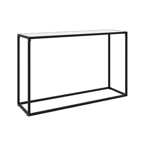 Konzolový stolek bílý 120 × 35 × 75 cm tvrzené sklo SHUMEE