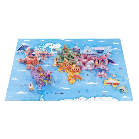 Janod Janod - Dětské vzdělávací puzzle 350 ks svět