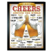 Plechová cedule PIVO - Cheers Around The World, 31.5 × 40 cm