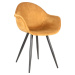 Sametové jídelní židle v hořčicové barvě v sadě 2 ks Forli – LABEL51