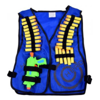 Bojová vesta NERF s pistolí a náboji - modrá