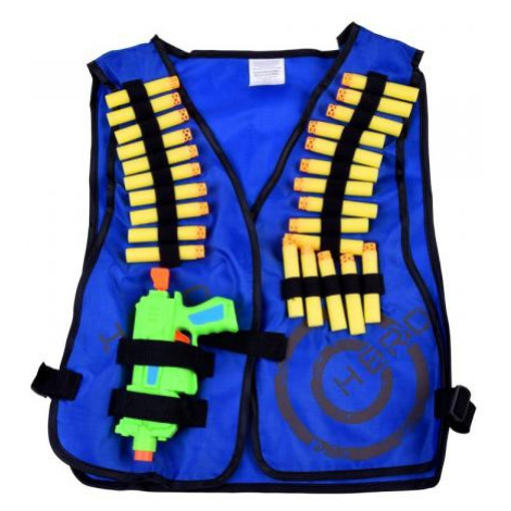 Bojová vesta NERF s pistolí a náboji - modrá Toys Group