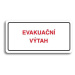 Accept Piktogram "EVAKUAČNÍ VÝTAH" (160 × 80 mm) (bílá tabulka - barevný tisk)
