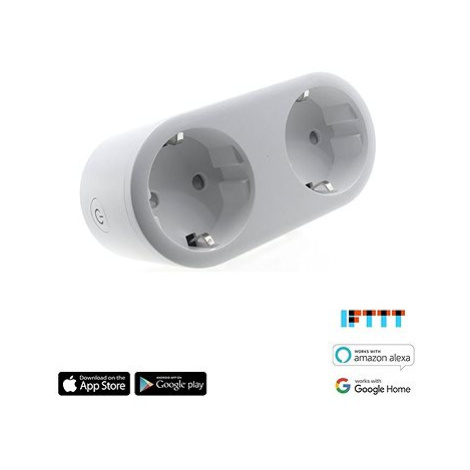 iQtech SmartLife WS017, Wi-Fi 2x zásuvka, 16 A