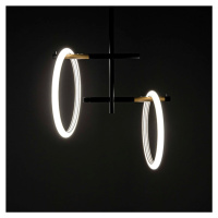 Marchetti Stropní svítidlo LED Ulaop, dva kroužky, černé
