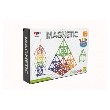 Teddies Magnetická stavebnice 120 ks plast/kov v krabici 28x19x5cm