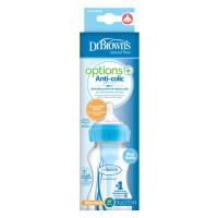 DR.BROWNS - Láhev antikolik Options+ široké hrdlo 270ml plast modrá (WB91602)