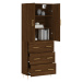 vidaXL Skříň highboard hnědý dub 69,5 x 34 x 180 cm kompozitní dřevo