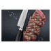 G21 Sada nožů Gourmet Damascus v bambusovém bloku 3 ks + brusný kámen