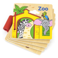 Dřevěná knížka Zoo