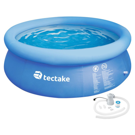 tectake 402898 bazén kruhový s filtračním čerpadlem ø 300 x 76 cm - modrá modrá Polyvinylchlorid